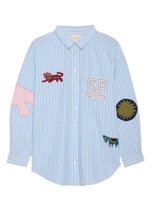 Pil skjorte Green Stripes Sissel Edelbo 